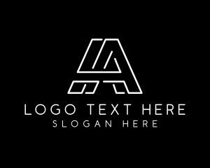 Monoline Apparel Brand Letter A Logo