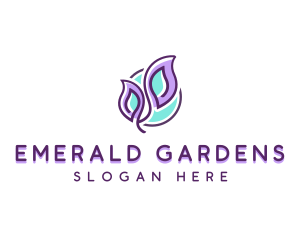 Leaves Plant Gardening logo design