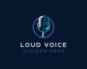 Podcasting Microphone Radio logo design