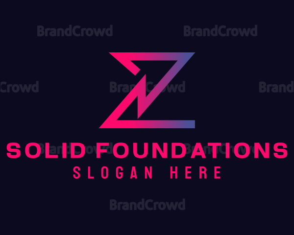 Gradient Tech Arrow Letter Z Logo