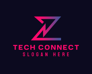 Gradient Tech Arrow Letter Z Logo