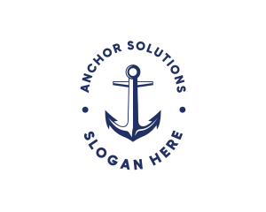 Nautical Sailing Anchor logo design