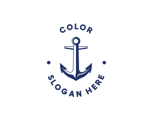Fisherman - Nautical Sailing Anchor logo design