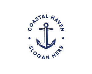 Nautical Sailing Anchor logo design