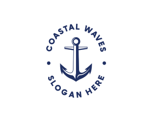 Nautical Sailing Anchor logo design