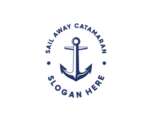 Nautical Sailing Anchor logo design