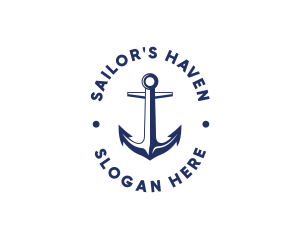 Nautical Sailing Anchor logo design