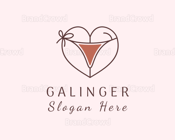 Heart Bikini Underwear Logo
