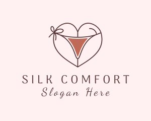 Heart Bikini Underwear logo design