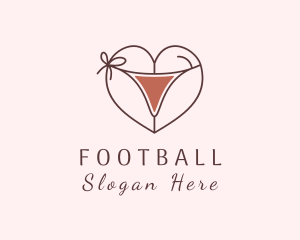 Sexy - Heart Bikini Underwear logo design