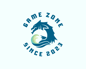 Gaming Dragon Wave  logo design