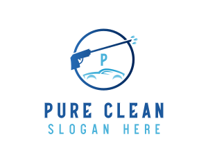 Pressure Washer Car Wash logo design