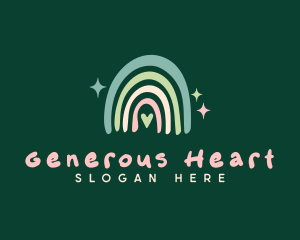 Scandinavian Heart Rainbow logo design