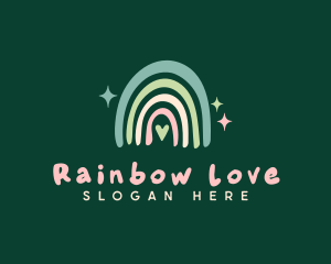 Scandinavian Heart Rainbow logo design