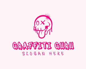 Vandal - Skull Graffiti Nightclub logo design