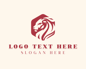 Lion - Hexagon Lion Financing logo design