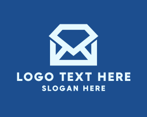 Negative Space - Digital Diamond Message logo design