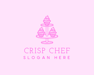 Cupcake Dessert Pastry logo design