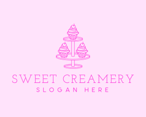 Cupcake Dessert Pastry logo design