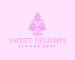 Cupcake Dessert Pastry logo design