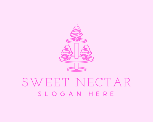 Cupcake Dessert Pastry logo design