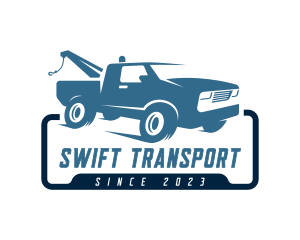 Tow Truck Vehicle Transportation logo design