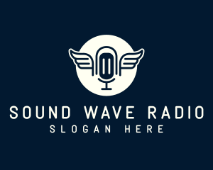 Radio Station - Mic Wings Podcast Radio logo design