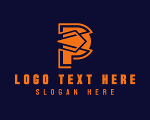 Orange - Telecom Company Letter P logo design