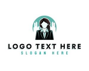 Suit - Lady Agent Profile logo design