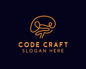 Programming - Brain AI Programming logo design