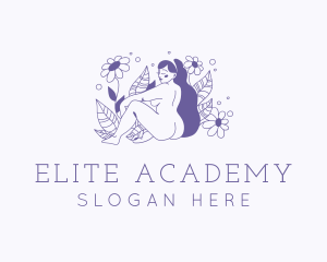 Sex Worker - Violet Floral Sexy Woman logo design