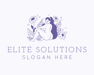 Plastic Surgery - Violet Floral Sexy Woman logo design