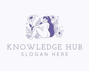 Porn - Violet Floral Sexy Woman logo design