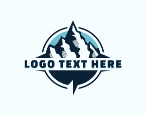 Location - Mountain Compass Navigation logo design