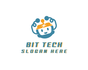 Happy Robot Tech logo design