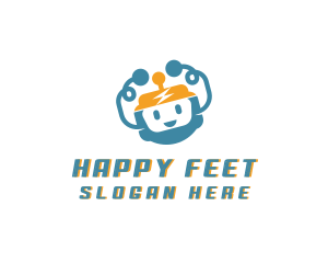 Happy Robot Tech logo design