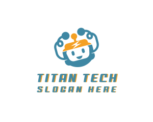 Happy Robot Tech logo design