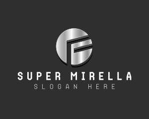 Metallic Business Letter F Logo