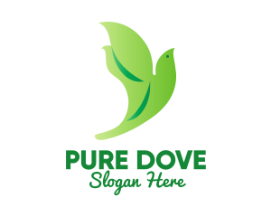 Leaf Dove Bird  logo design