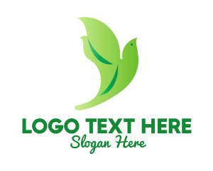 Organic Products - Leaf Dove Bird logo design