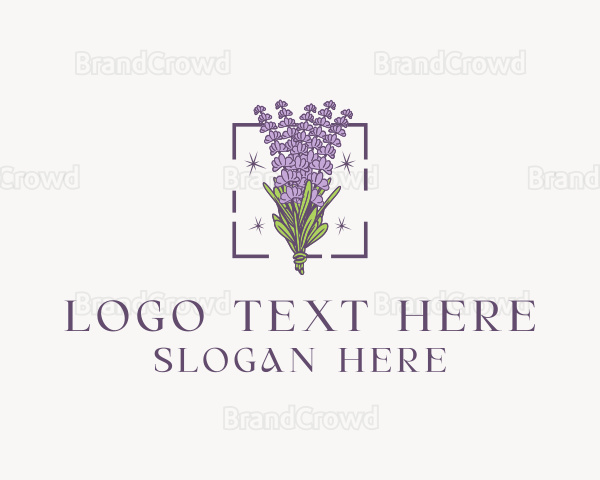 Botanical Lavender Bouquet Florist Logo