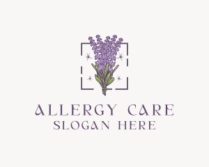 Botanical Lavender Bouquet Florist logo design