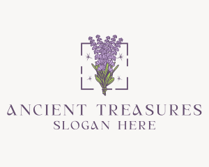 Botanical Lavender Bouquet Florist logo design