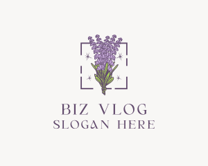 Botanical Lavender Bouquet Florist logo design