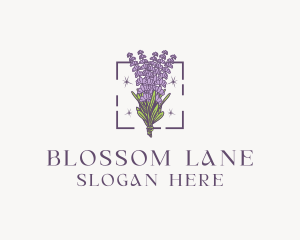 Botanical Lavender Bouquet Florist logo design