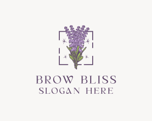 Botanical Lavender Bouquet Florist logo design