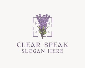 Botanical Lavender Bouquet Florist logo design