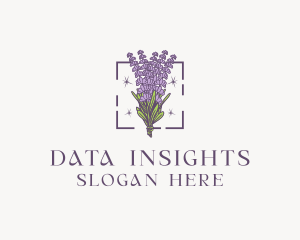 Botanical Lavender Bouquet Florist logo design