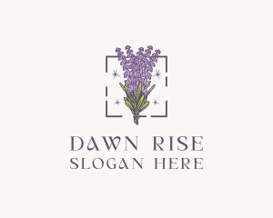 Botanical Lavender Bouquet Florist logo design