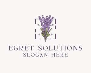 Botanical Lavender Bouquet Florist logo design